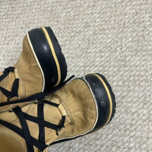 SOREL Tivoli II Women’s Tan Leather Lace Up Winter Snow Boots Size 10 - Picture 9 of 11